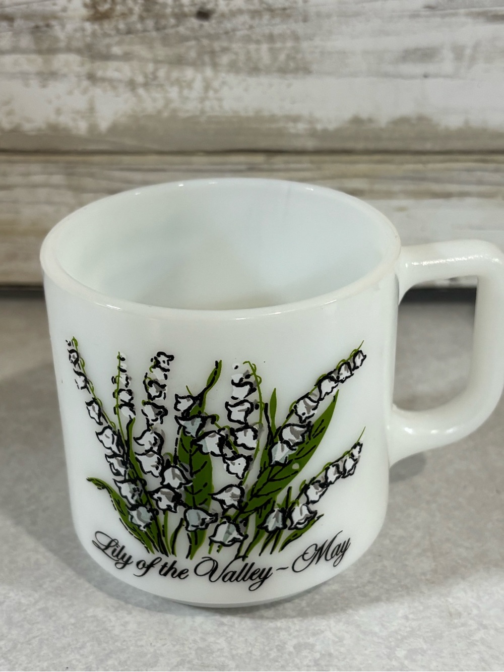 Vintage May birth flower mug.